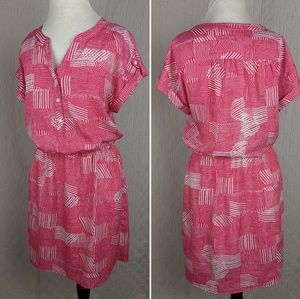 Gap Pink w/ white pattern dress - it has pockets!
